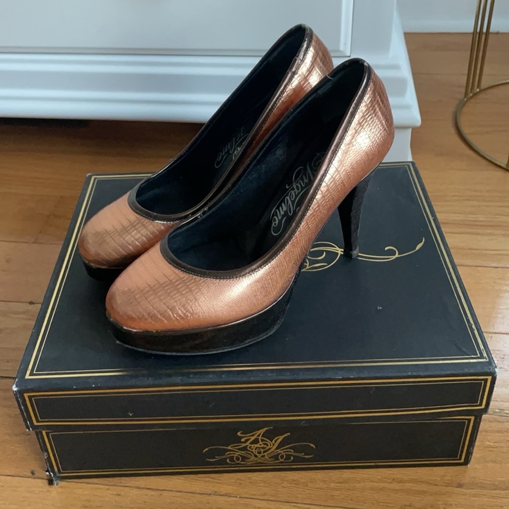 Alejandro Ingelmo rose gold heels - 5.5